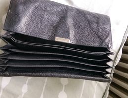 Portemonnaie Leder Schwarz mit Falteinlage guter Zustand