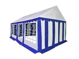 HEBU-Tent – Profi PVC Partyzelt 3×6 m – blau/weiss