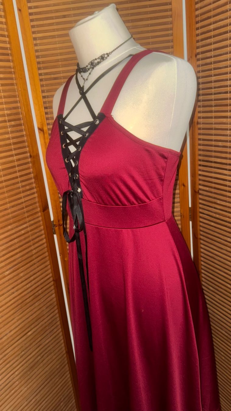 Vestiti: Gothik /Rock Kleid dunkelrot, 40 – Usato da Gümligen venduto da morticiaaddams 1