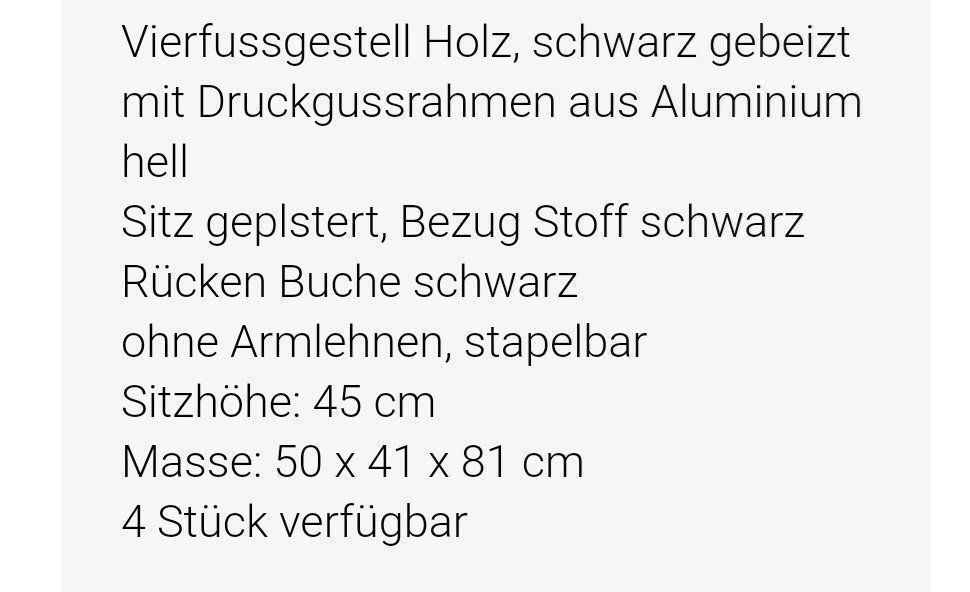 Sedie: Dietiker Stuhl Base – Nuovo (secondo la descrizione) da Bern venduto da artBoutiquech 1