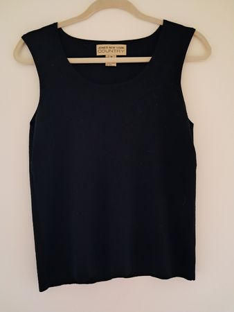 Débardeur Jones New York noir soie brillant taille M