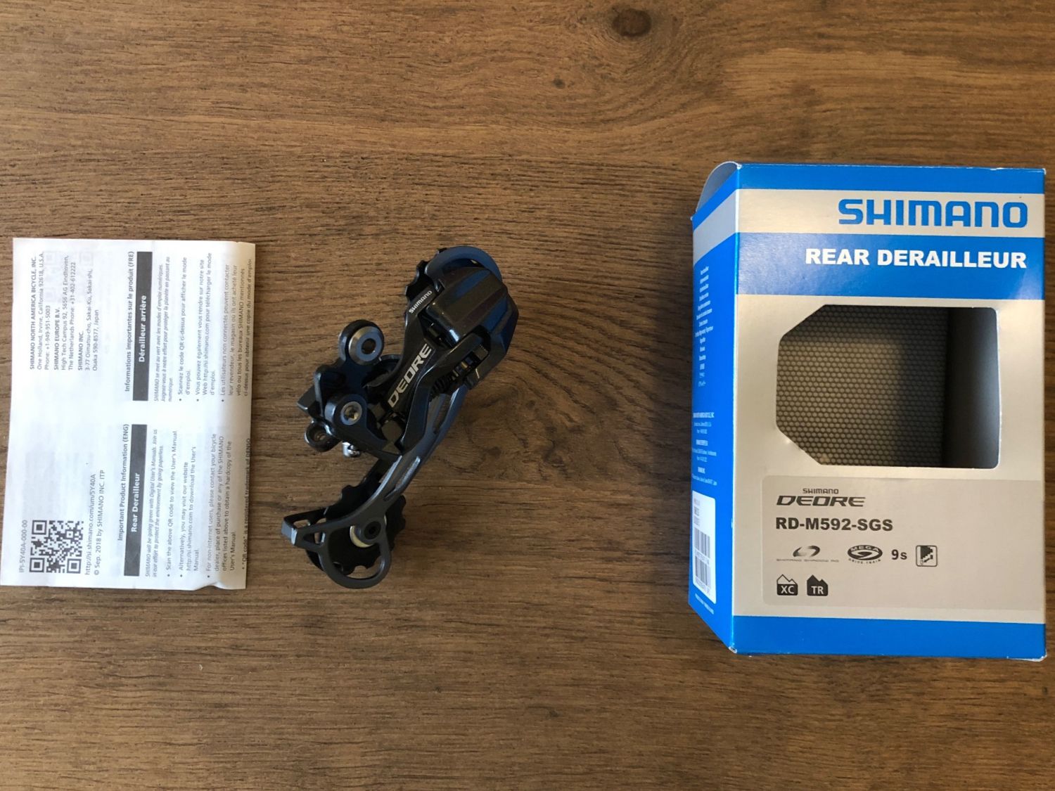 Shimano Ersatzteile: Shimano Deore Schaltwerk 9s Shadow RD-M592-SGS – Neu und originalverpackt aus Biel/Bienne von ofa 2