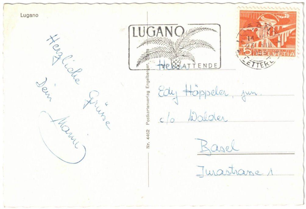 Cartoline postali: Lugano - 4 Bild AK – Usato da Binningen venduto da Mountainrider 1