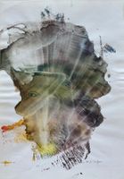 Maria Fischer Walpen, Wachsbild, Wirrkopf, 1991 (29 x 20 cm)