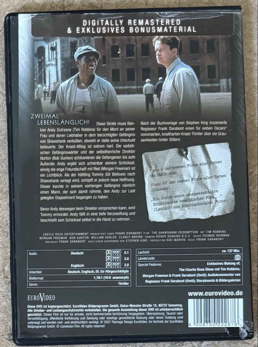 Alle DVDs: DIE VERURTEILTEN  – Neu (gemäss Beschreibung) aus Dietikon von AndreaSch01 1