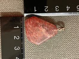 Kettenanhänger Anhänger aus Edelstein Erdbeerquarz
