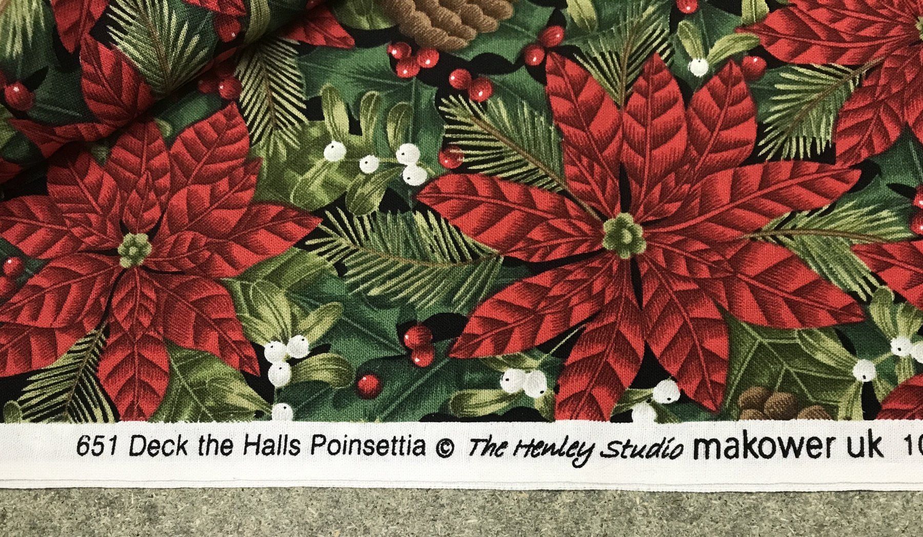 Tessuti: STOFF DECK THE HALL MAKOWER NEU – Nuovo (secondo la descrizione) da Ostermundigen venduto da wini63 3