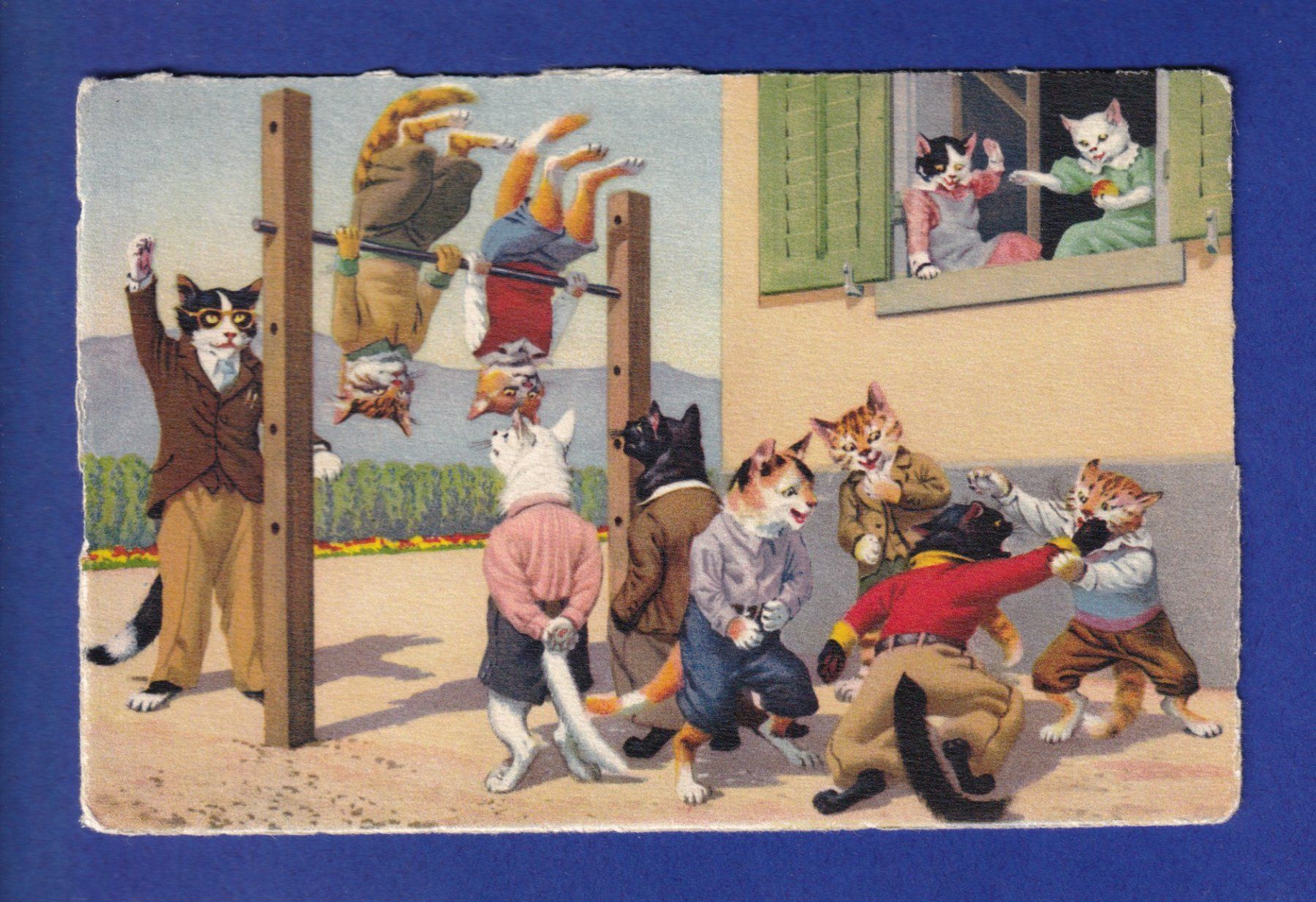 Cartoline postali: CHAT - Chat humanisés – Usato da Pully venduto da nicecards-shop