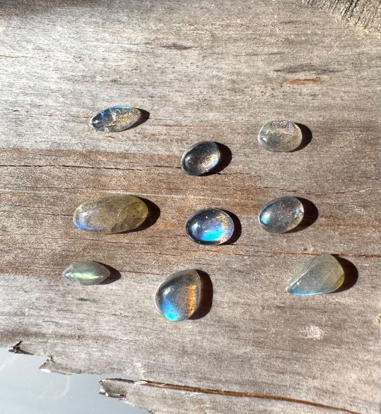 Pietre preziose: Labradorit Cabochons  ECHT!!!   top Farben/Glanz – Nuovo e nell'imballaggio originale da Leuggern venduto da gemshow 2
