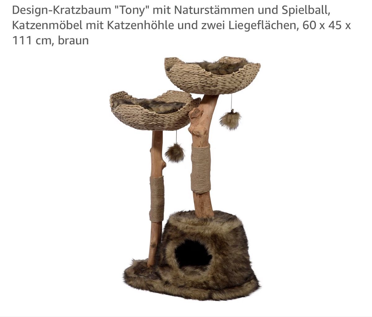 Tiragraffi: Katzenbaum mit Naturstämmen – Usato da Tägerwilen venduto da marvin69 2