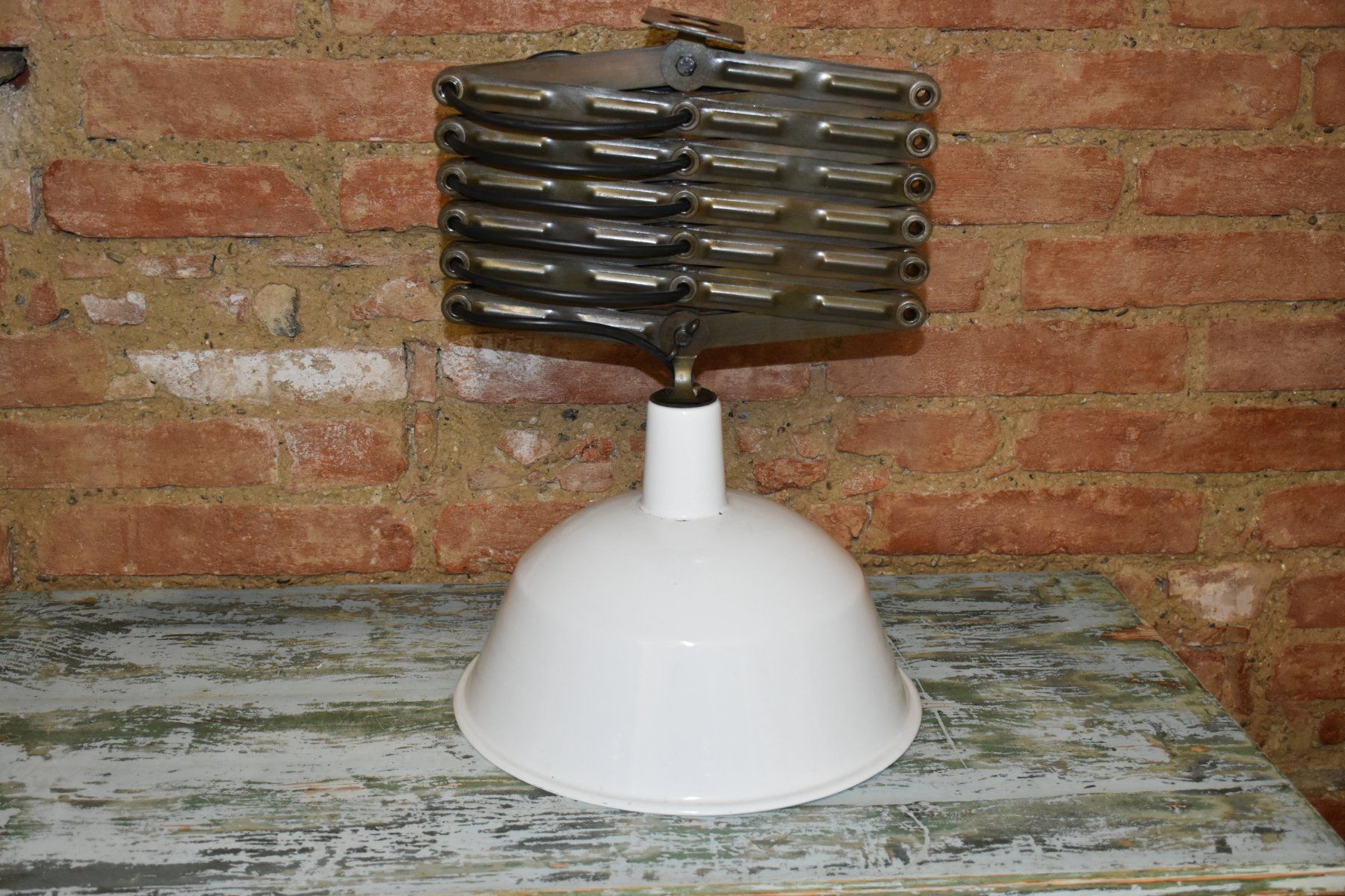 Lampadari & plafoniere: KE465 Alte Emaille Scherenlampe /Deckenlampe/Industrie – Usato da kraiburg am inn venduto da Vintage-Living
