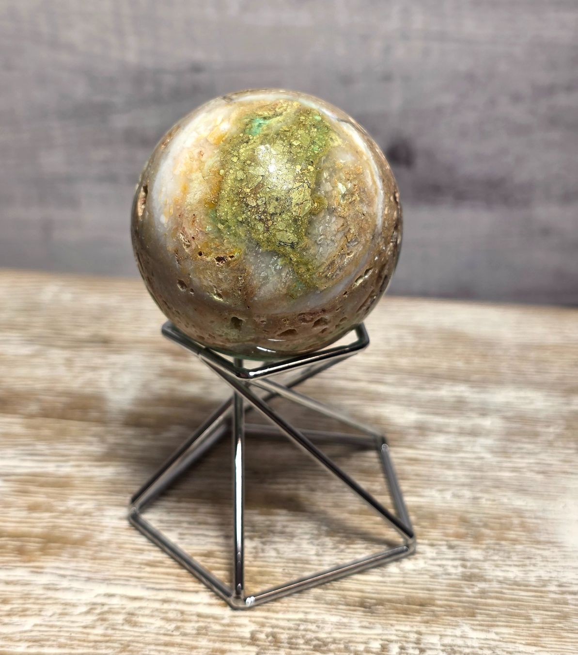 Minerali & Pietre curative: Chrysopras Kugel  47mm 101g – Nuovo e nell'imballaggio originale da Matzingen venduto da Shay_Crystalz 2