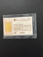 Goldbarren 2 g Kantonal Bank