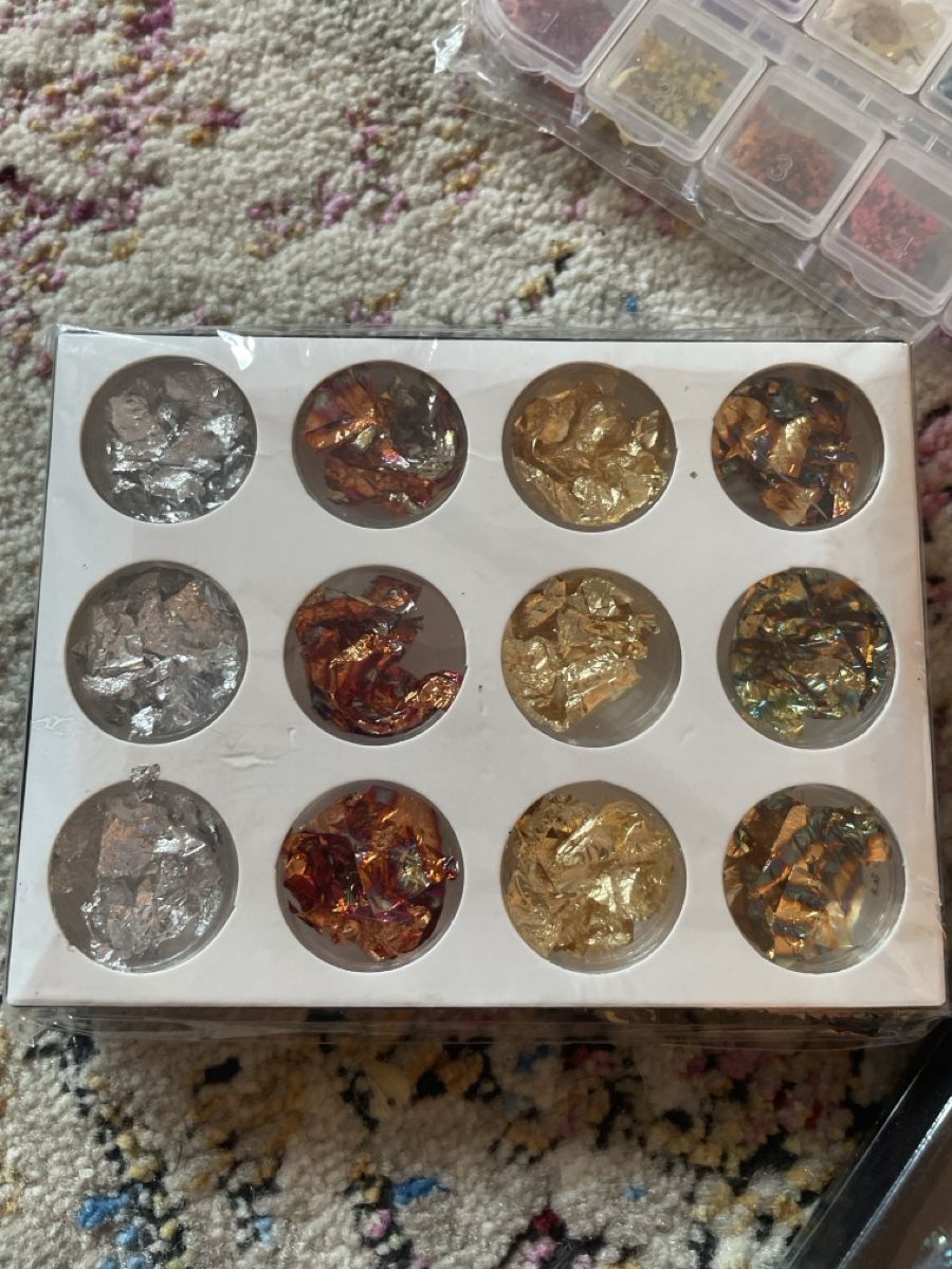 Kit bricolage: Bastelset: Blattgold, Blumen, Glitzer – Nuovo e nell'imballaggio originale da Wahlen b. Laufen venduto da Salome7 2