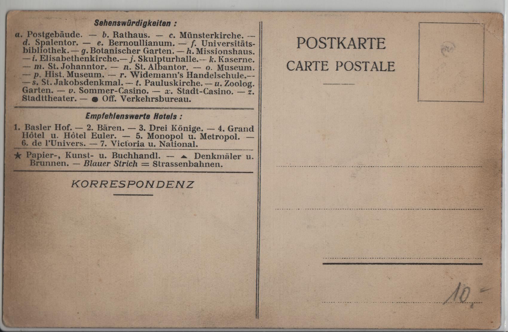 Cartoline postali: Basel - City Maps - Stadtplan - Bale – Usato da Ettingen venduto da Kartenplanet 1