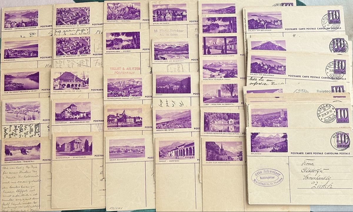 Tous les timbres: 50 Bildpostkarten Violett gestempelt  – D'occasion à Horw par Tellbub