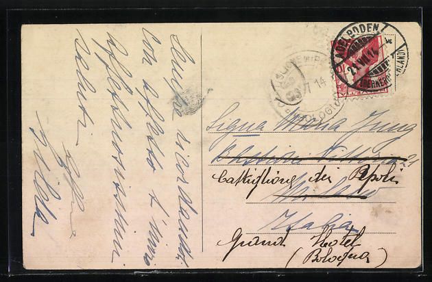 Cartoline postali: Adelboden, Nevada Palace Hotel mit Wilds – Usato da Berlin venduto da bartko-reher 1