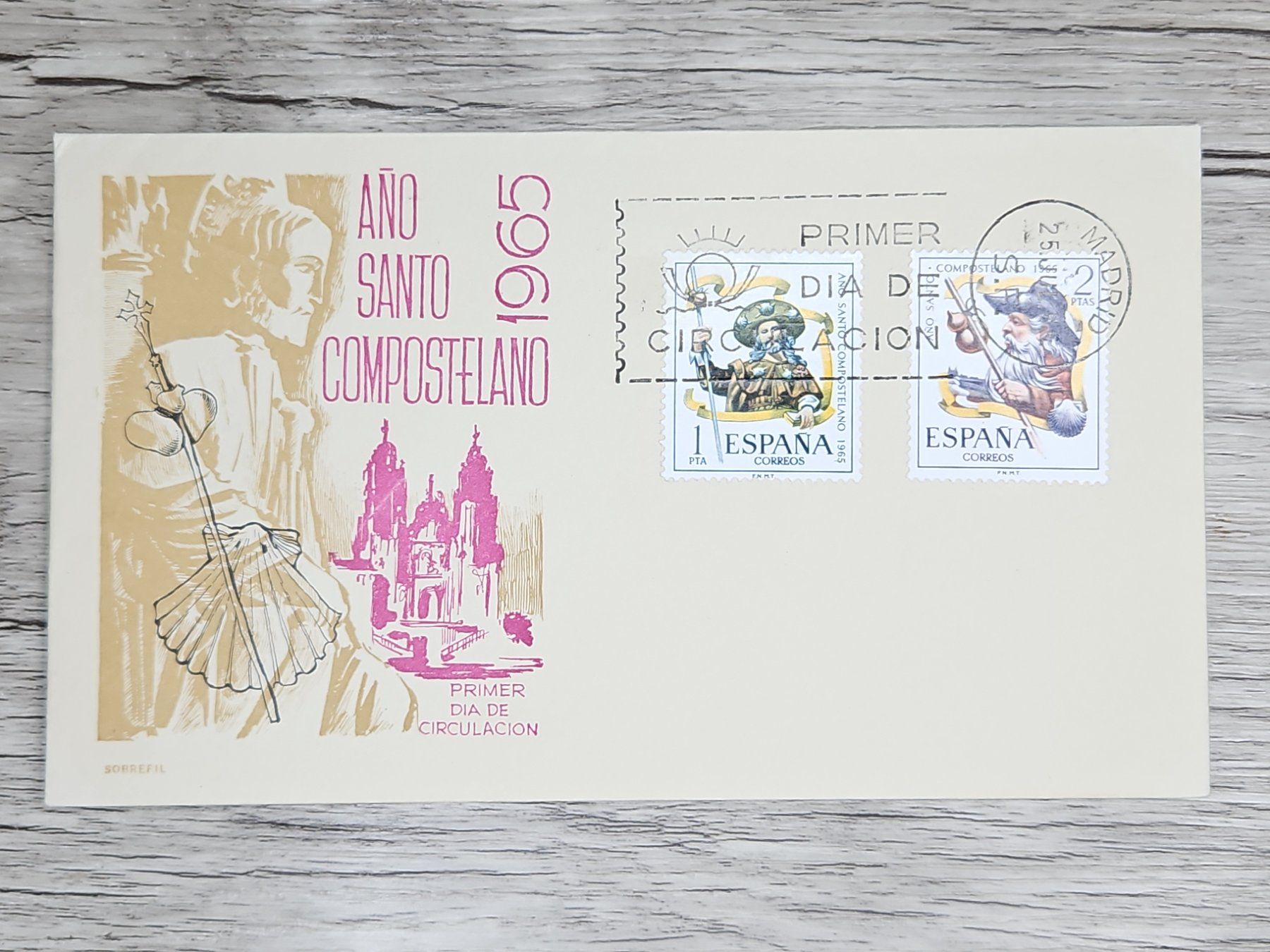 Alle Briefmarken: CL05 Enveloppe + Timbre Espagne 1965 – Gebraucht aus Cousset von Patrick_Collections