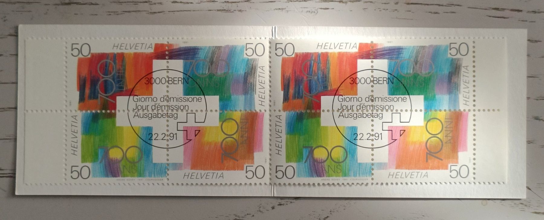 Tutti i francobolli: 1991 700 Jahre Eidgenossenschaft Markenheftchen ET - Stempel – Usato da Dübendorf venduto da goeggi79