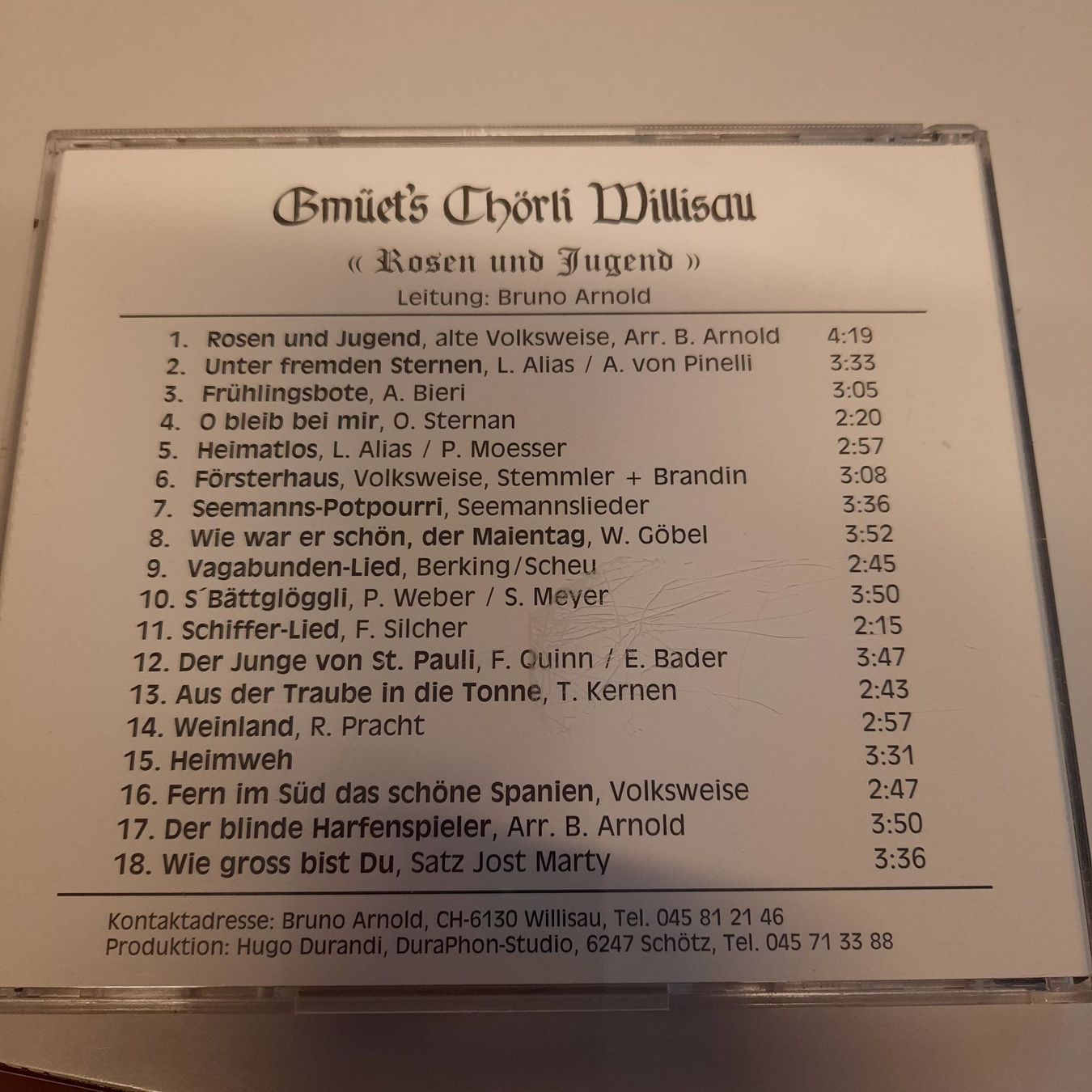 CD: Gmüet' Chörli Willisau CD – Usato da Buochs venduto da Nyima21 1