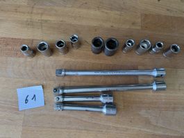 Stecknuss & Verlängerung Sortiment 1/2“ Hazet, Facom, etc