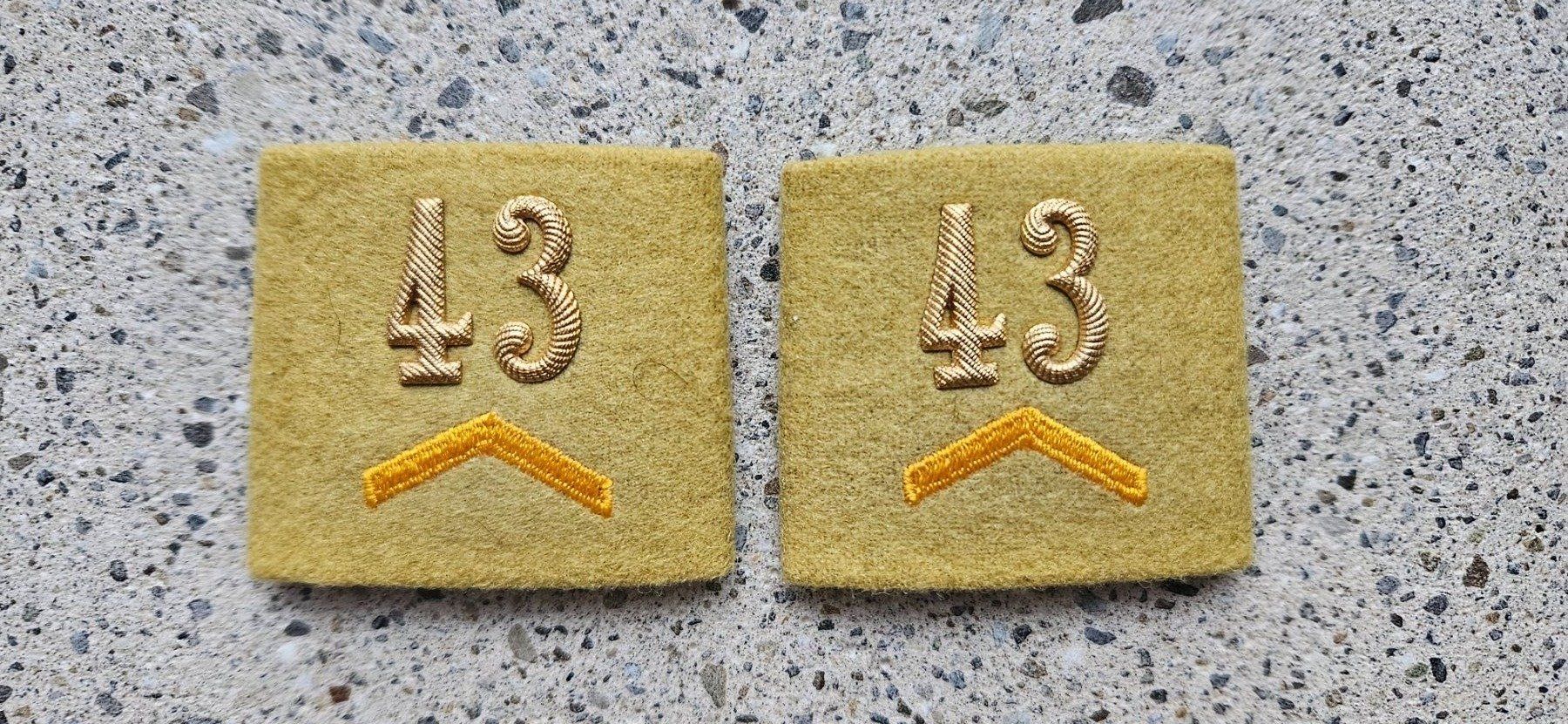Schweizer Armee Placchette & Badge:  *** Patten Korporal nr.43 ABC ***  – Usato da Riedholz venduto da fr_sIruP