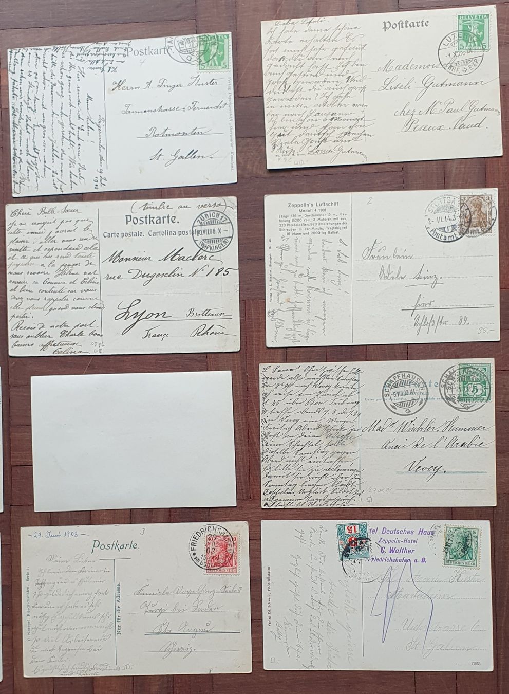 Cartoline postali: 12 Zeppelin-Karten – Usato da Kreuzlingen venduto da Rschweiz1 7