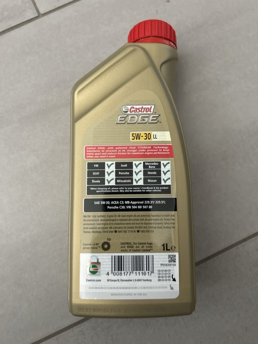 Castrol Oli & Additivi: Castrol EDGE 5W-30 LL Motoröl 2dl – Usato da Muolen venduto da pfa_t769 1