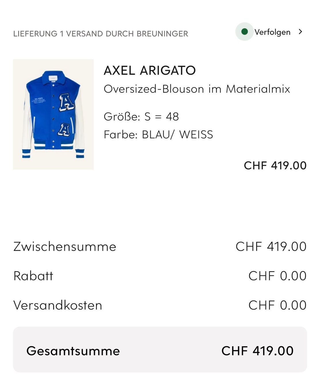 Axel Arigato Giacche: Axel Arigato jacke S/48 – Usato da Frick venduto da pos_2sjt 1