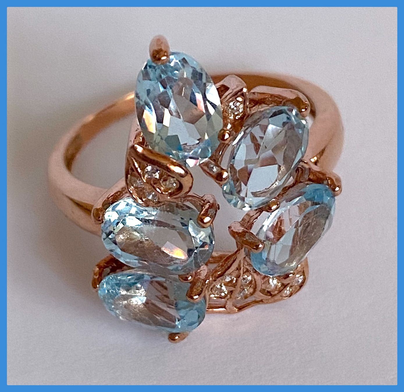 Ringe: Ring 925 SILBER Silberring Edelsteinring Swiss blue Topas – Neu und originalverpackt aus Berg TG von magginello 3