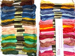 Stickgarn Garn  50x  Kreuzstich Knüpfen Armbändeli Basteln
