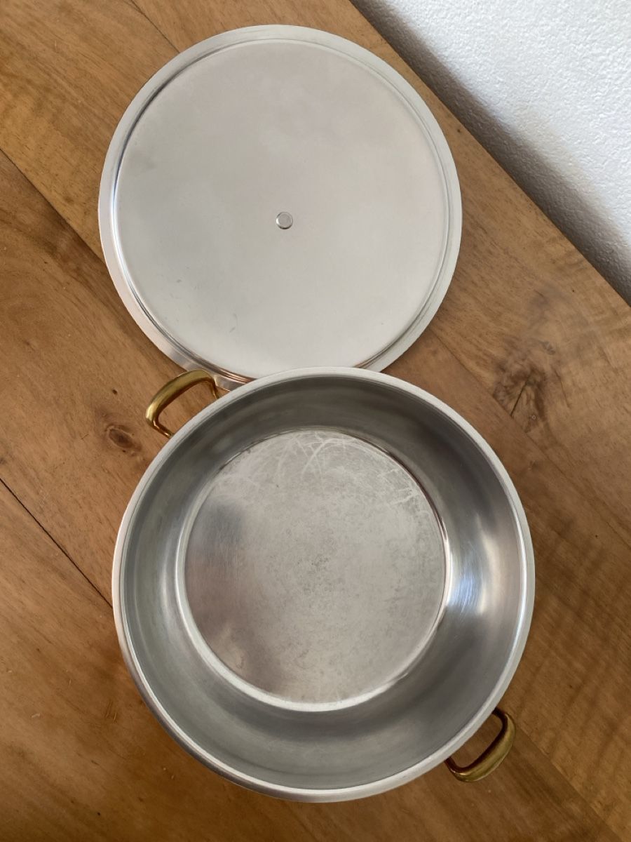 Padelle: Kupferpfanne mit Deckel und Messinggriffen – Usato da Burgdorf venduto da gre_2ftz 1