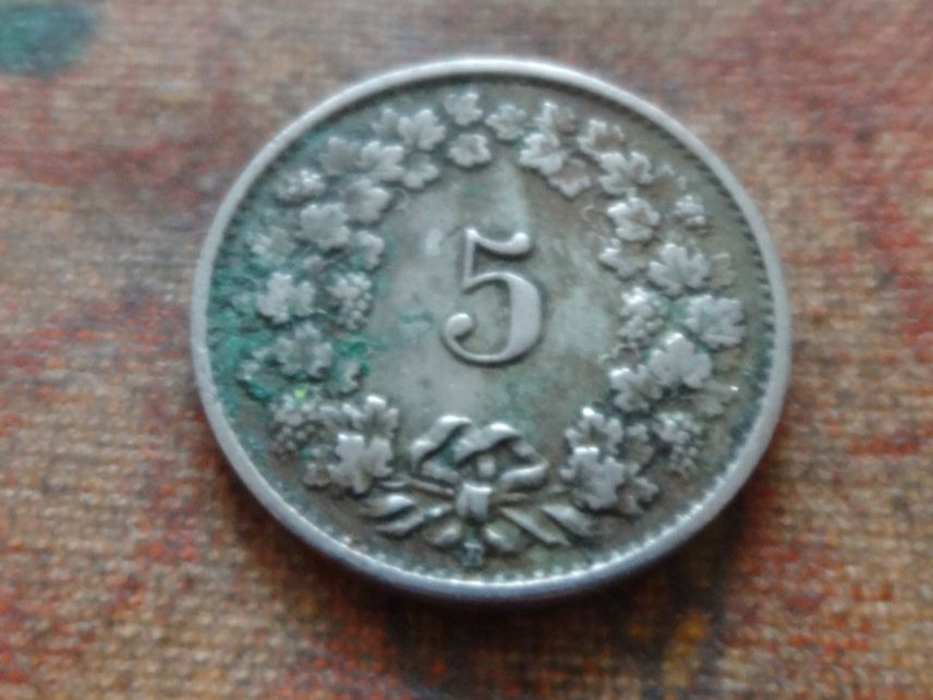 Tutti le monete: 5 Rp. 1922  (A) – Usato da Romanel-sur-Lausanne venduto da Swift13 1
