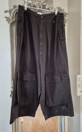 Plü Pluslavie Tiefschritt Hose schwarz Gr. S