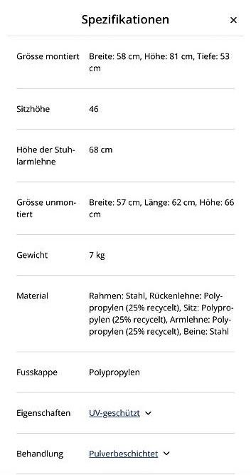 Jysk Sedie: Gartenstuhl – Nuovo (secondo la descrizione) da Burgdorf venduto da skippy_90 2