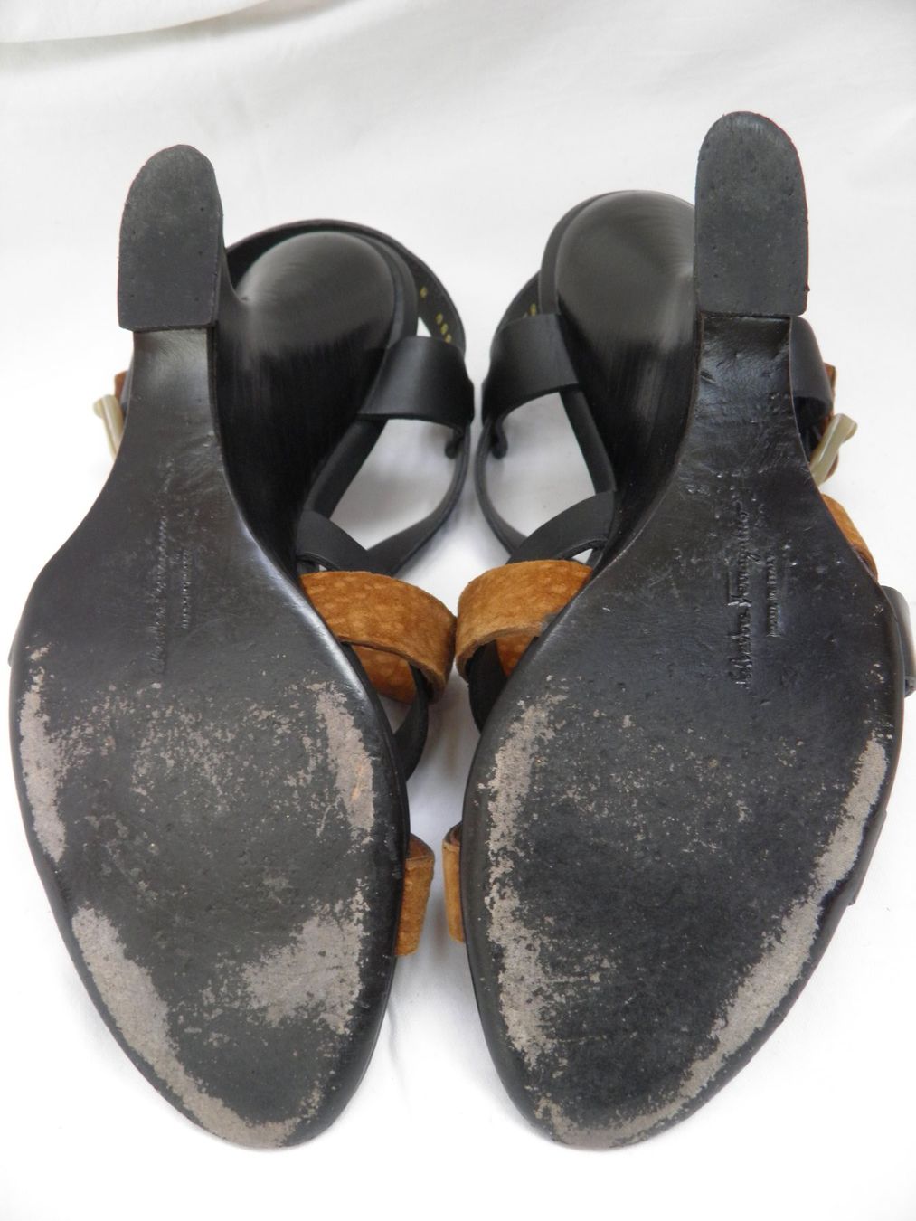 Salvatore Ferragamo Damenschuhe: Sandalen FERRAGAMO, Gr. 38, schwarz-hellbraun – Gebraucht aus Rüti ZH von corvus-corvus 5