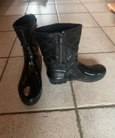 schöne Stiefel / Regenstiefel, Schwarz,