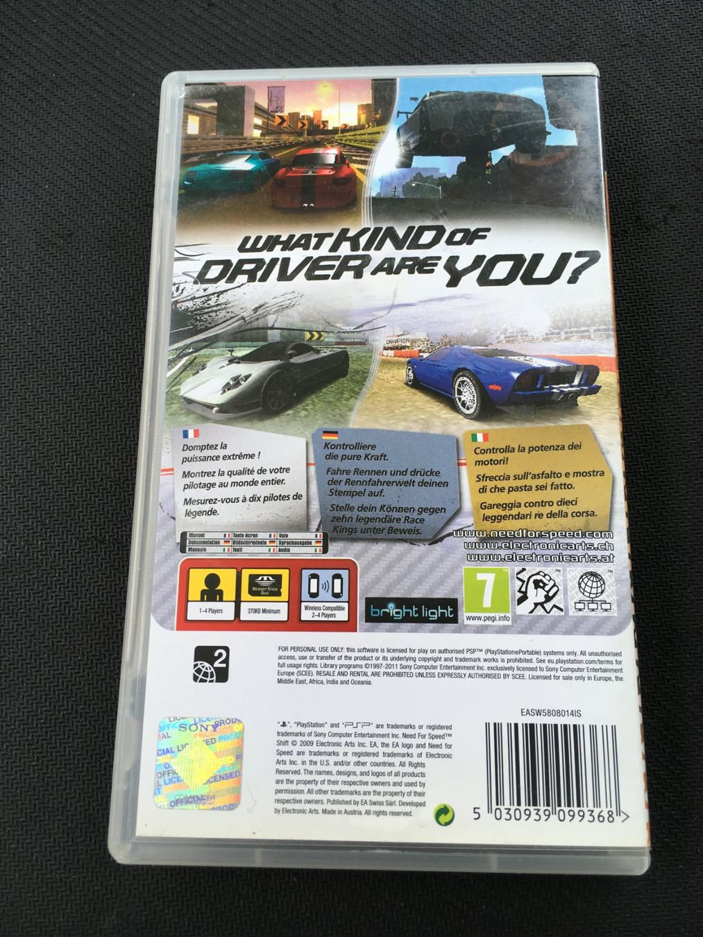 Sony Giochi: Need for Speed Shift - PSP – Usato da St.Gallen venduto da Punktchen01 1