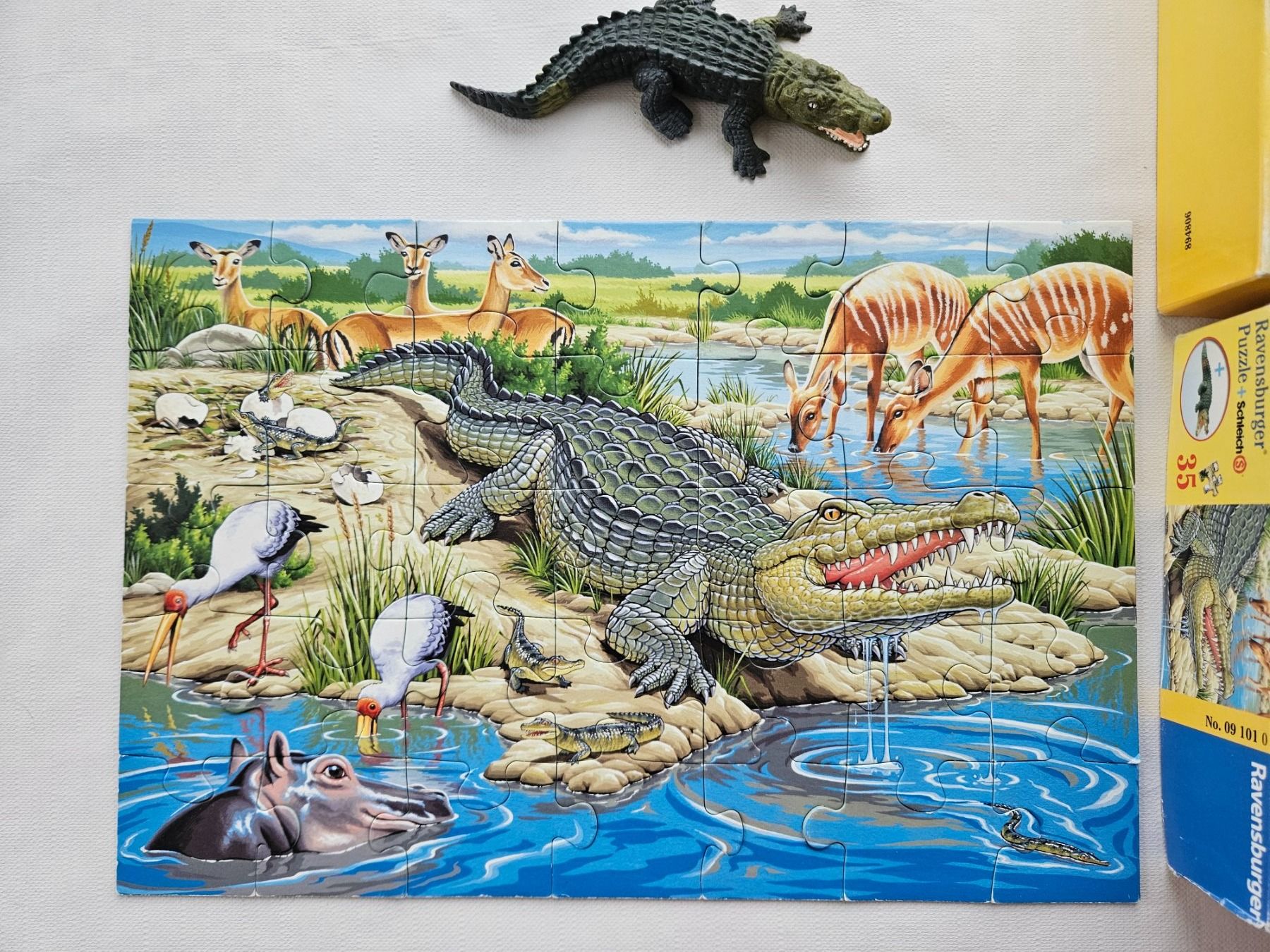 Schleich Figuren: Ravensburger Schleich Puzzle Krokodil 35 Teile – Gebraucht aus Mettmenstetten von Amw1181 1