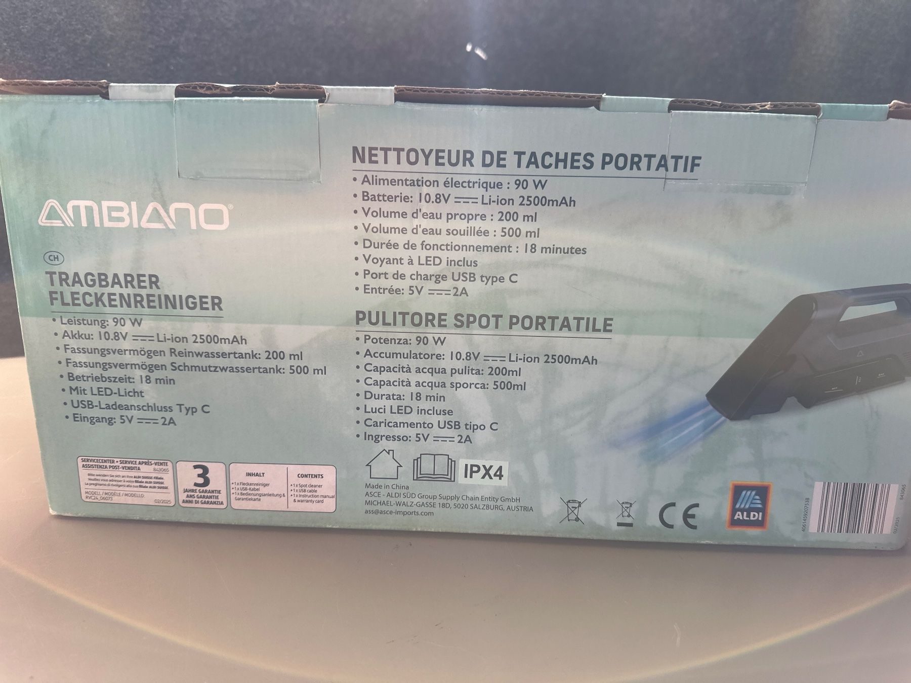 Prodotti di pulizia: Tragbarer Fleckenreiniger NEU – Nuovo e nell'imballaggio originale da Brügg BE venduto da TSP02 3