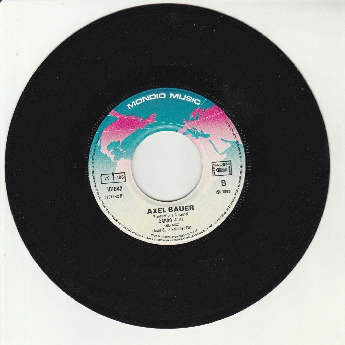 Schallplatten: Axel Bauer - Cargo 7" Vinyl 1983 – Gebraucht aus Tübach von JamesStone 3