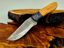 Geprüft! 1A Knife Faltenstahl DAMASCUS Damast Jagd Messer