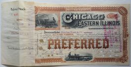 Aktie USA: CHICAGO & EASTERN ILLINOIS RAILROAD COMPANY, 1900
