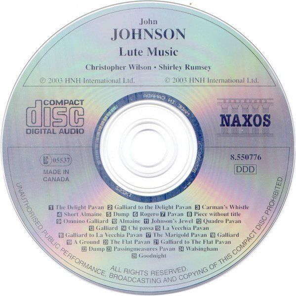 CD: Christopher Wilson, Shirley Rumsey - John Johnson – Usato da Engelberg venduto da margol 2