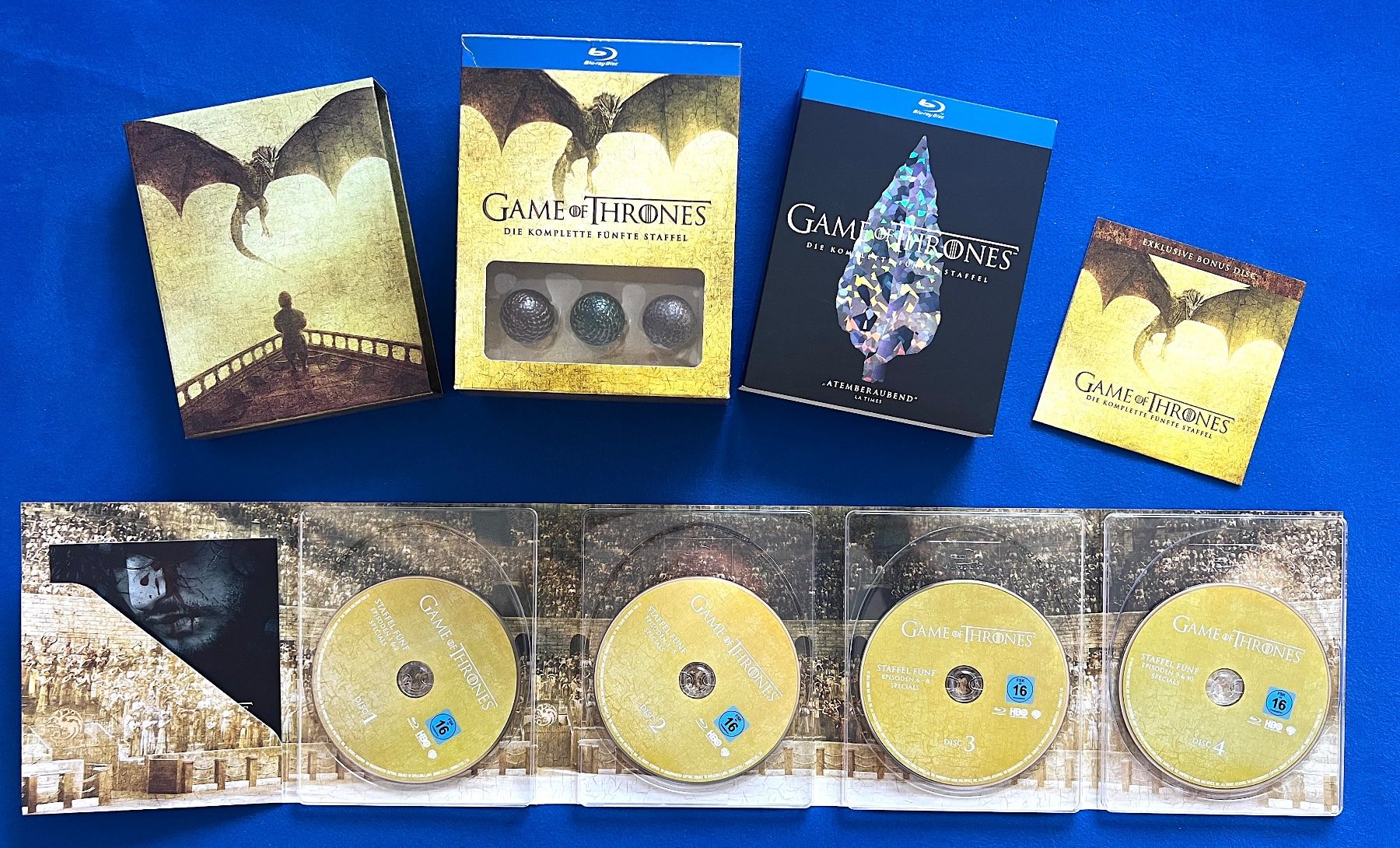 Tutti i DVDs: GAME OF THRONES 1-5 Eiserner Thron, Dracheneier Dragonglass – Nuovo (secondo la descrizione) da Solothurn venduto da StarsInYourHome 6