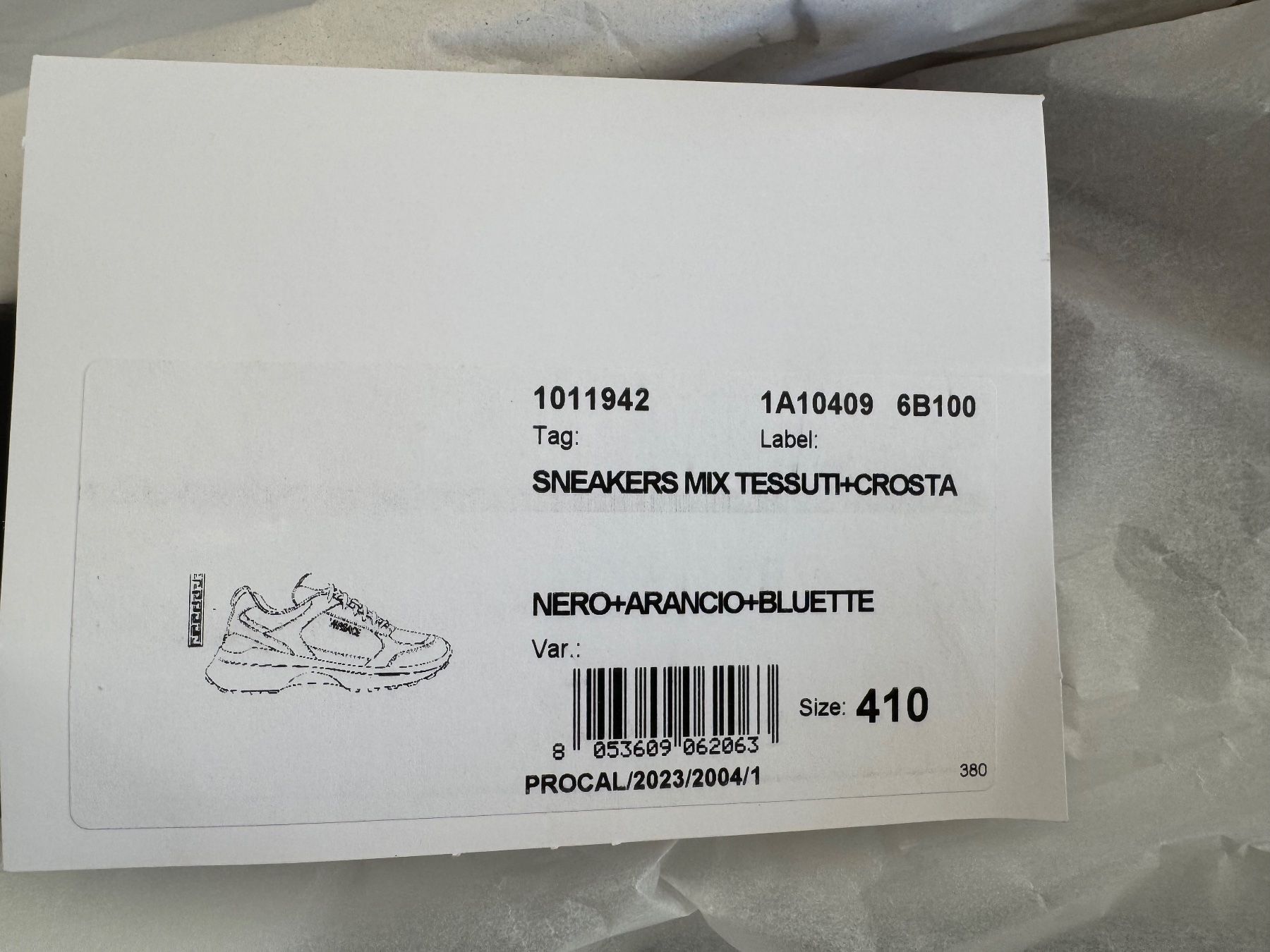 Versace Herrenschuhe: Versace Sneakers cuir multicolore. Pointure 41 – Neu und originalverpackt aus Corsier-sur-Vevey von sergioblak 2