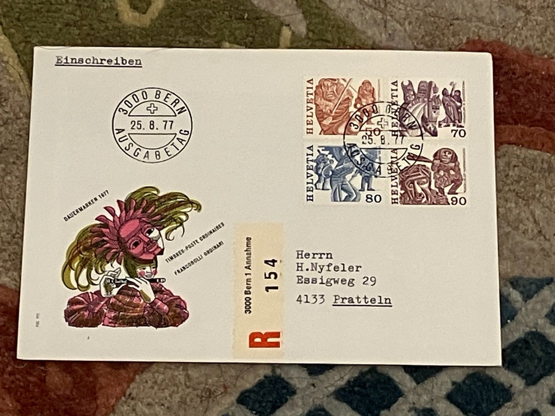 Buste & buste per spedizione: CH FDC  Einschreiben 1977 – Usato da Koblenz venduto da Markenhimmel