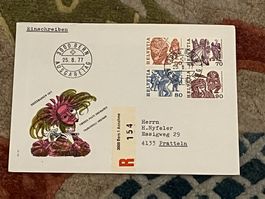 CH FDC  Einschreiben 1977