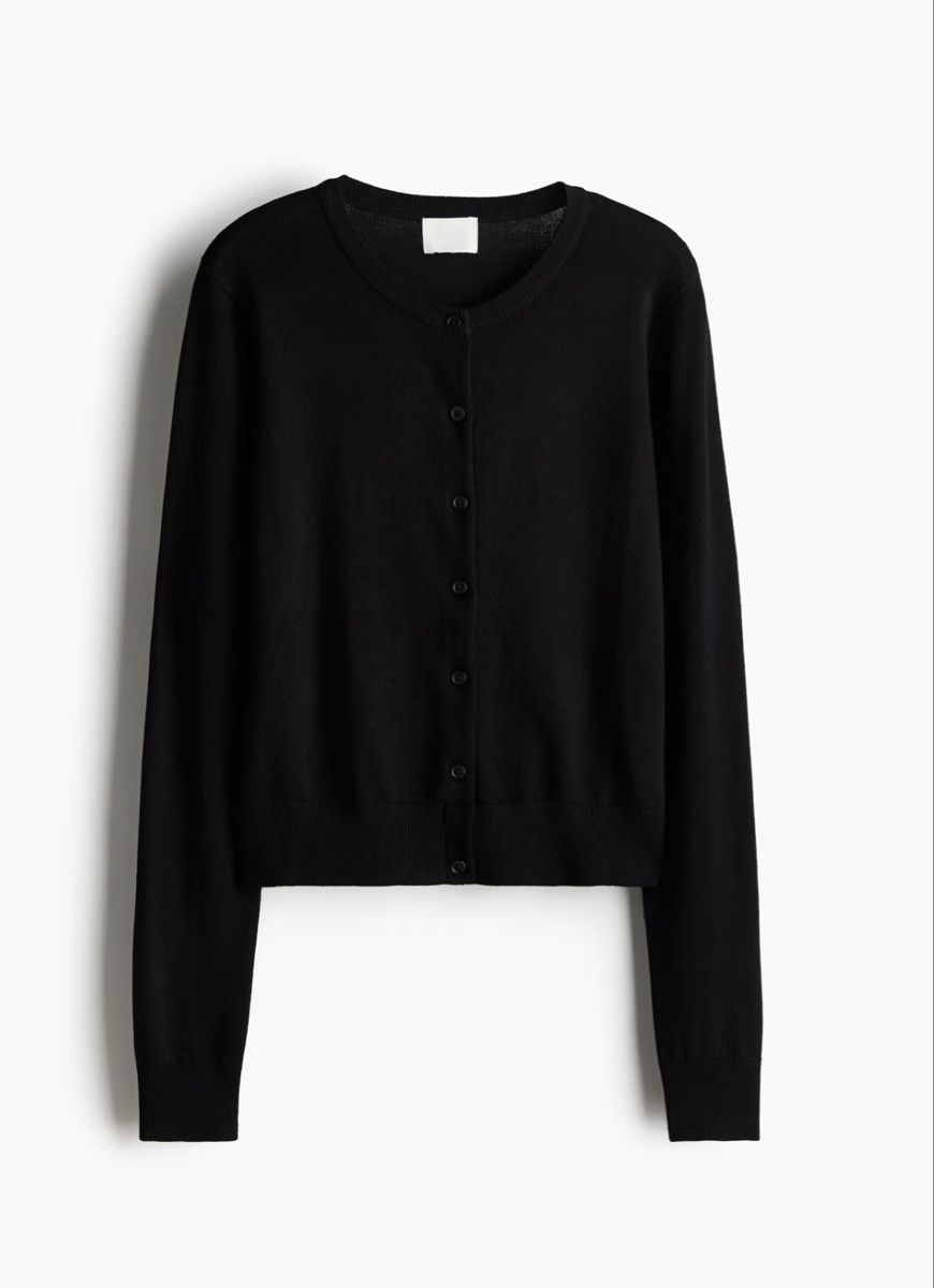 H&M Giacche: Feinstrick-cardigan. Schwarz, Neu. – Nuovo (secondo la descrizione) da Zürich venduto da ber_78xz 3