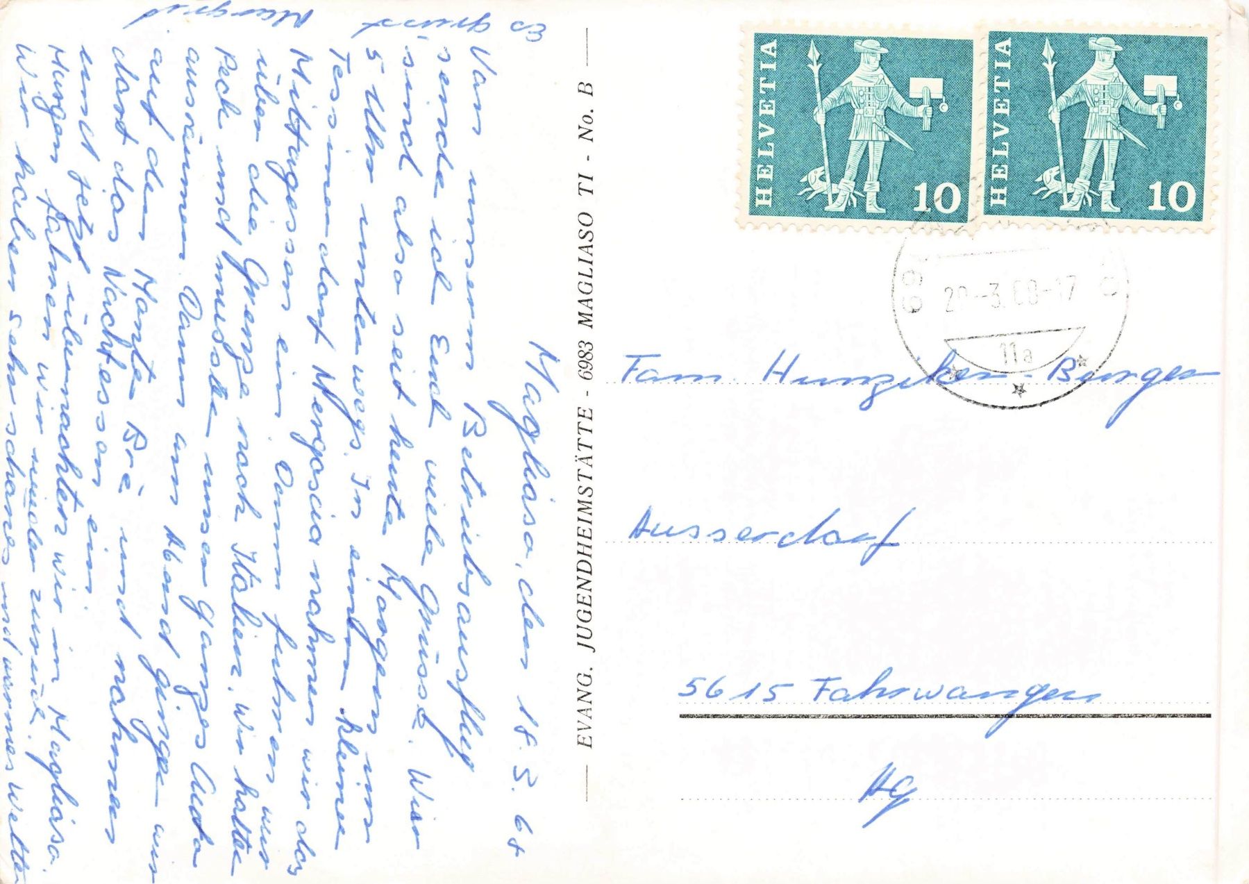 Cartoline postali: Magliaso G – Usato da Biasca venduto da Blenio71 1